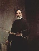 Francesco Hayez Self portrait at age 69 oil painting on canvas